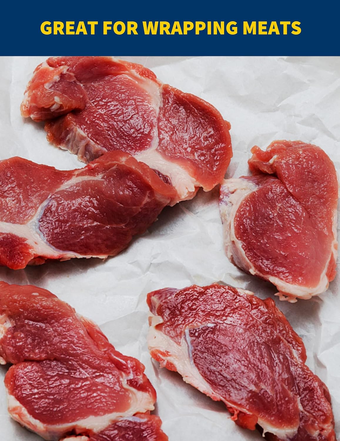 Rollo de papel de carnicero de 18 pulgadas x 164 pies, papel de regalo de estraza blanco de 80 GMS para barbacoa, ahumador, congelación, carne, sin