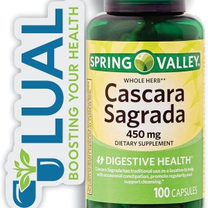 Ayuda digestiva natural suplemento herbario Spring Valley Cascara Sagrada – 100 unidades + adhesivo Luall Ayuda digestiva natural suplemento herbario Spring Valley Cascara Sagrada – 100 unidades + adhesivo Luall
