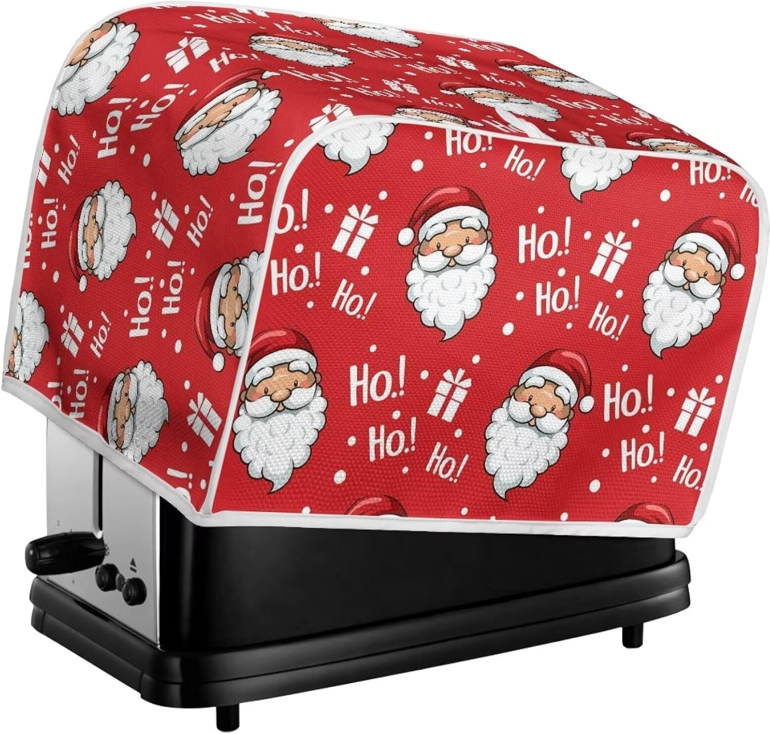 Funda para hacer pan con estampado OH de Papá Noel, decoraciones navideñas, cubierta de tostadora de 2 rebanadas que se adapta a la mayoría de