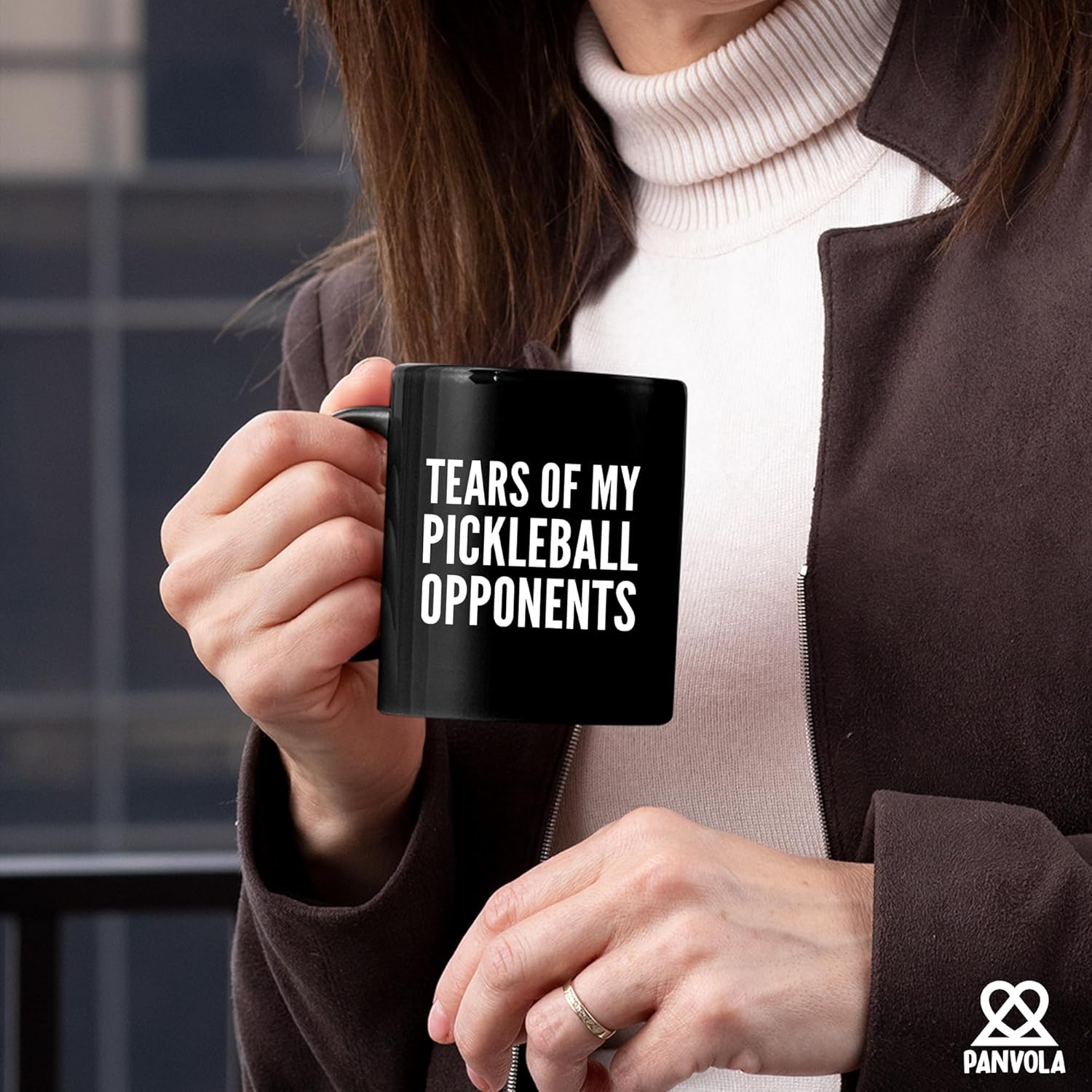 Panvola Tears of My Pickleball Opponents – Taza de cerámica para café, regalo para jugador deportivo, abuelo, abuela, marido, esposa, mamá, papá,