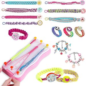 LELETAM Kit de fabricación de pulseras de la amistad, juguetes para artes y manualidades, herramienta para hacer cuerdas para niñas de 8, 9, 10, 11, LELETAM Kit de fabricación de pulseras de la amistad, juguetes para artes y manualidades, herramienta para hacer cuerdas para niñas de 8, 9, 10, 11,