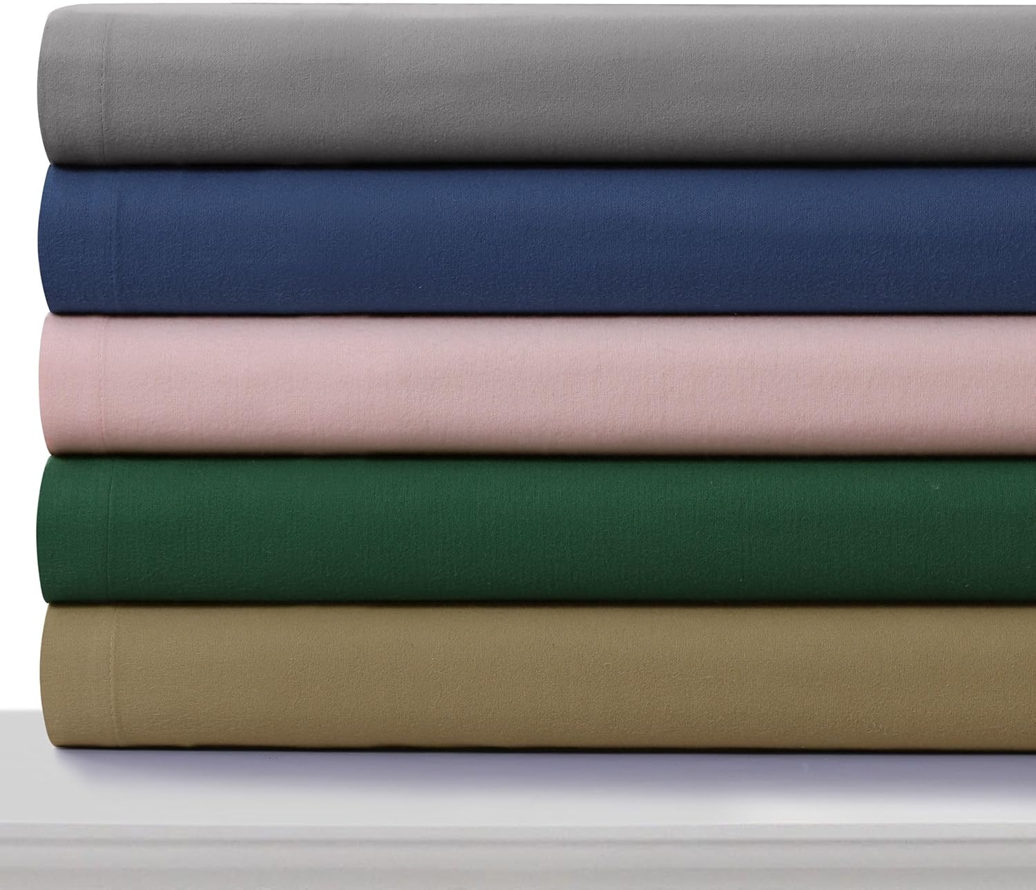 Tribeca Living Juego de sábanas de franela alemana Queen con bolsillo profundo, algodón pesado de 7.05 ozm, juego de ropa de cama de 4 piezas, rosa