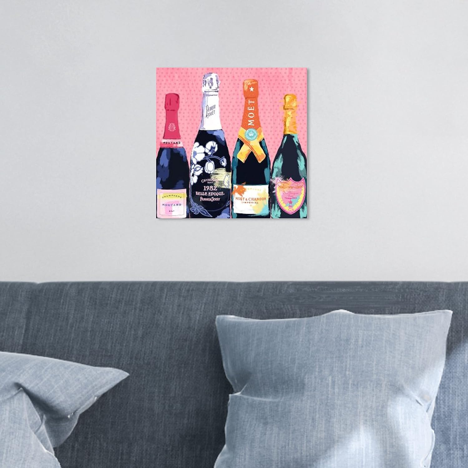 The Oliver Gal Artist Co. Drinks and Spirits – Lienzo decorativo para pared, diseño de “Pass The Bottle”, decoración del hogar, 12 x 12 pulgadas,