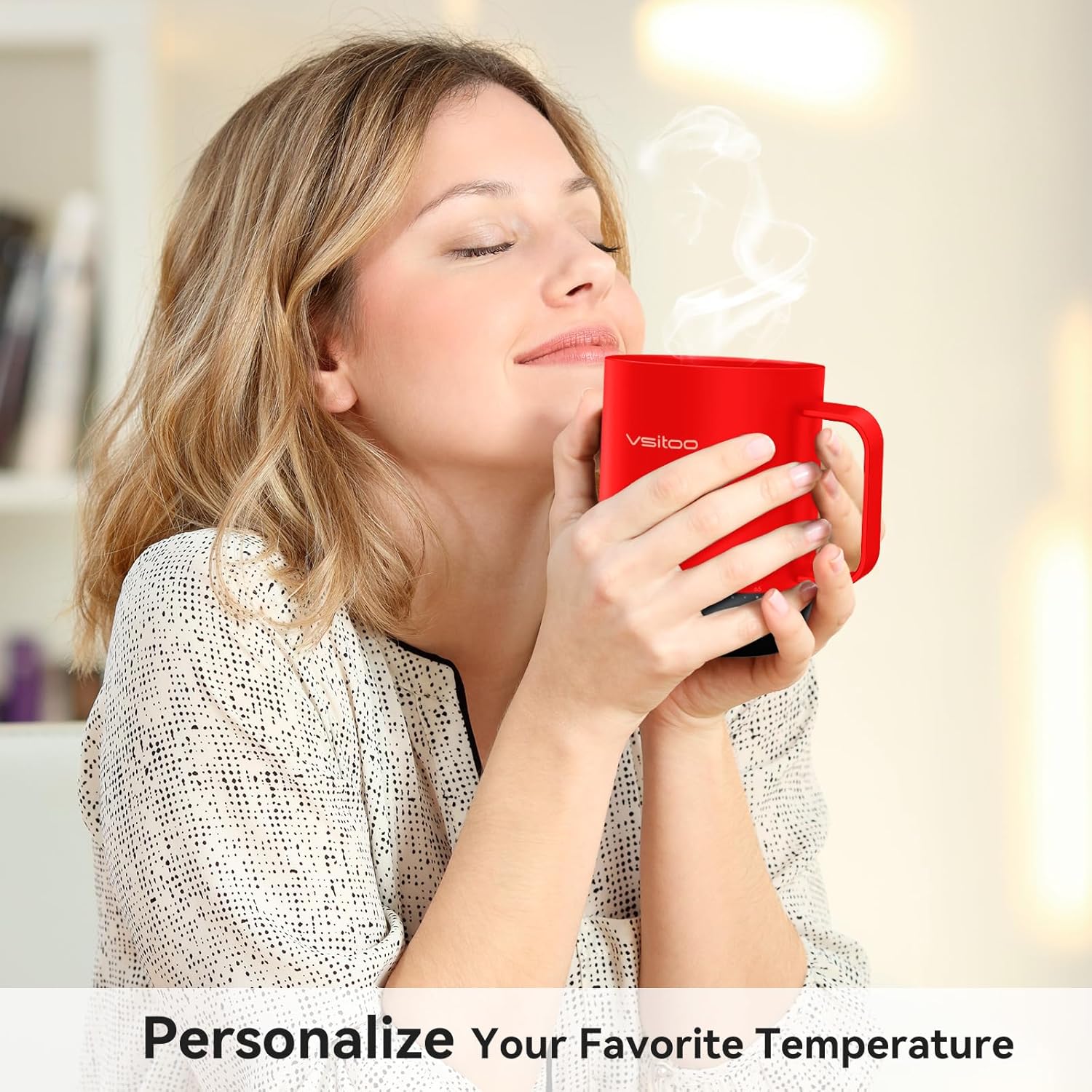 VSITOO S3PRO – Taza de café térmica con control de temperatura, 14 onzas, taza de viaje inteligente con calentador de café controlado manual y por