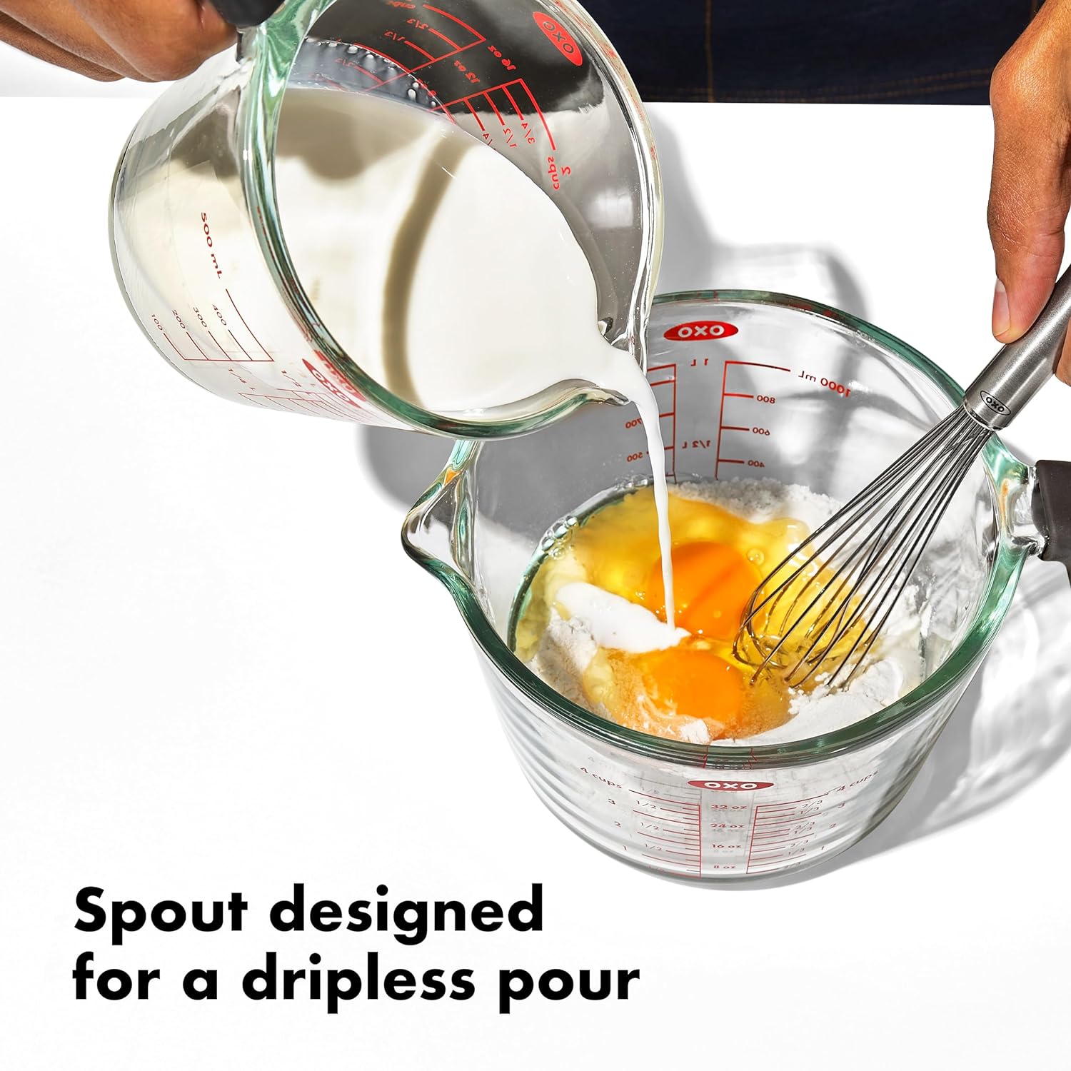 OXO Good Grips – Taza medidora de vidrio (2 tazas)