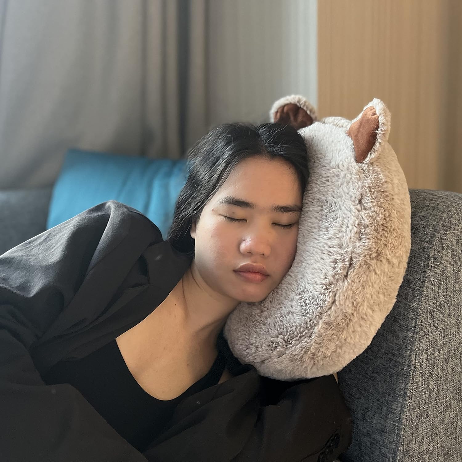 Almohada perforadora para dormir de lado, almohadas de oreja con orificio para las orejas, dormir lateral en forma de O