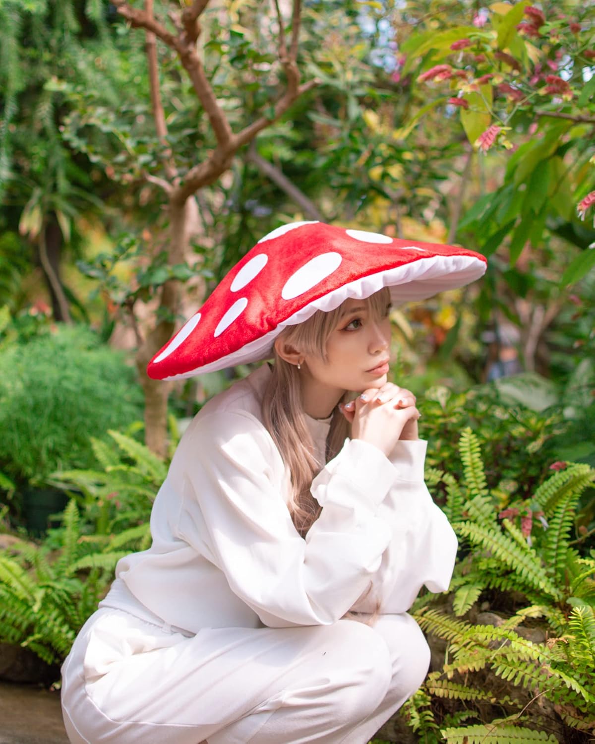 Sombrero de hongo para disfraz de cosplay, accesorio de fiesta, gorra de gran tamaño con ala con alambre
