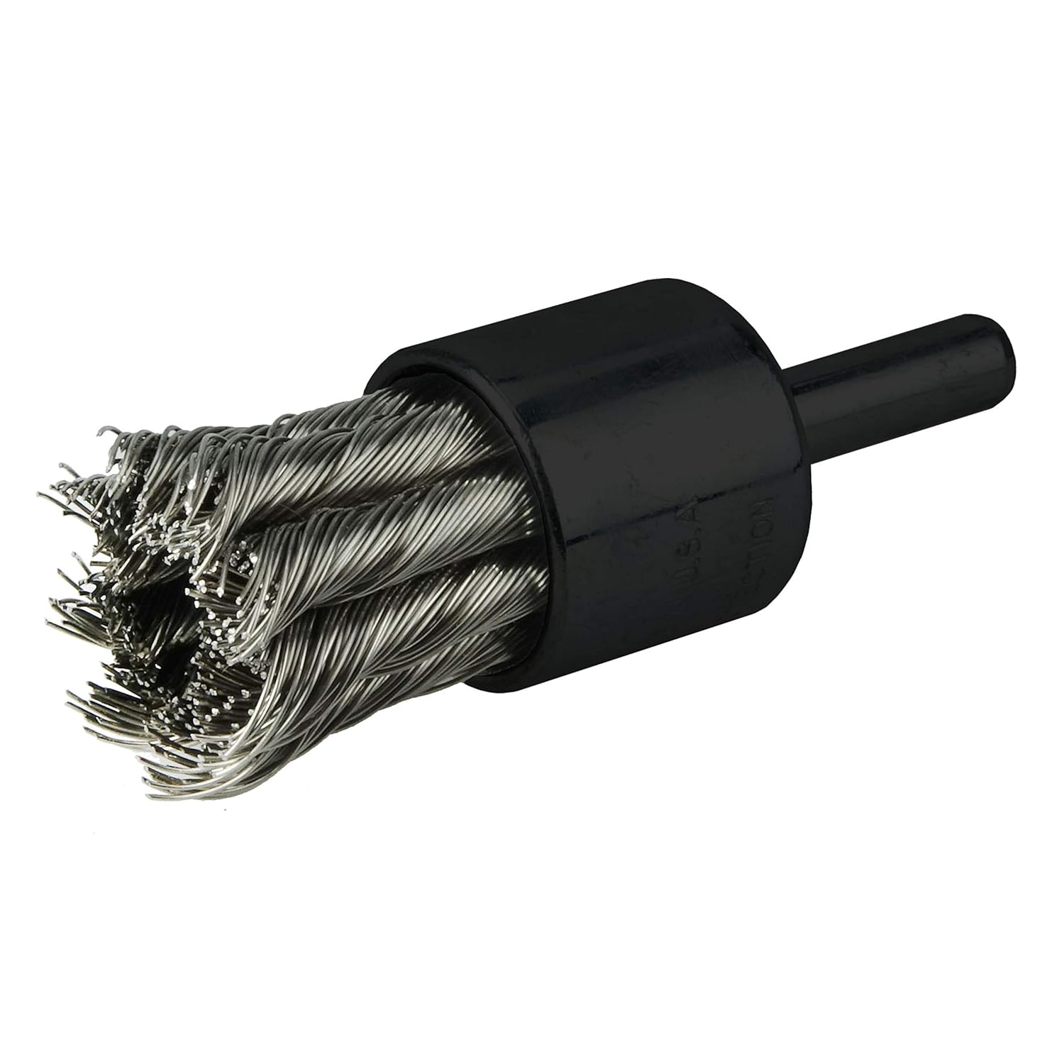 Weiler 10029 Cepillo de extremo de alambre de nudo de 34″, relleno de acero inoxidable de 0.014 pulgadas, fabricado en los Estados Unidos