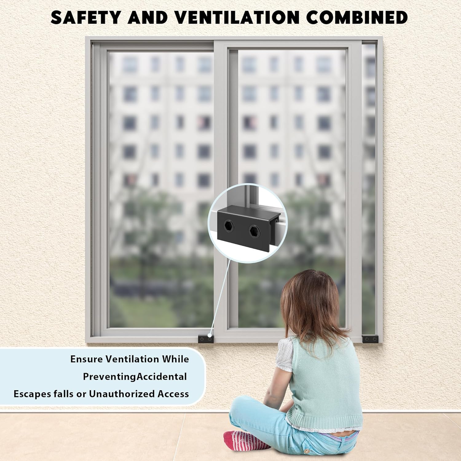 8 juegos de cerraduras de ventana de seguridad, bloqueo de ventana deslizante de aluminio ajustable para ventanas de vidrio verticaleshorizontales,