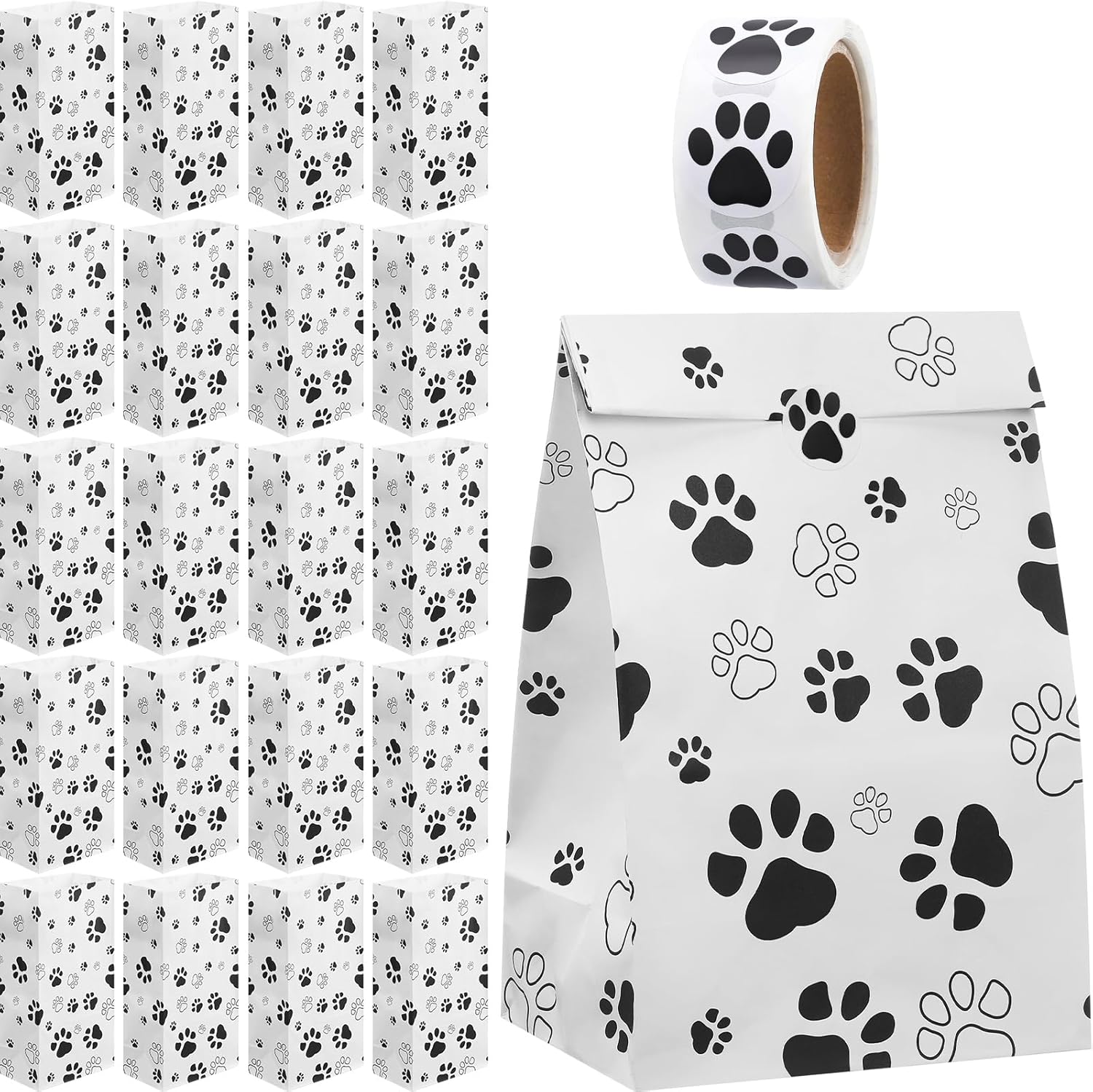 Qilery 200 bolsas de almuerzo de papel a granel, bolsas de 3 libras, 11.02 x 5.91 x 3.54 pulgadas, bolsas de papel kraft para aperitivos, bolsas de