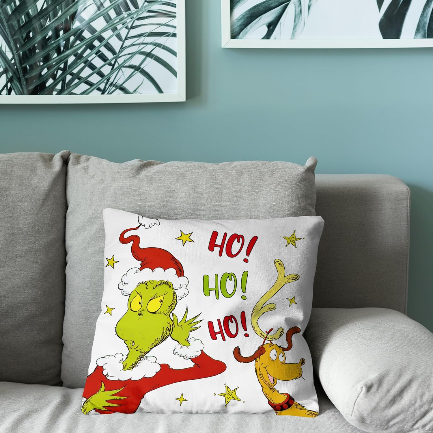 Funda de almohada Grinch para decoración de Navidad, Año Nuevo, invierno, Navidad, decoración de Navidad para fiesta en el hogar