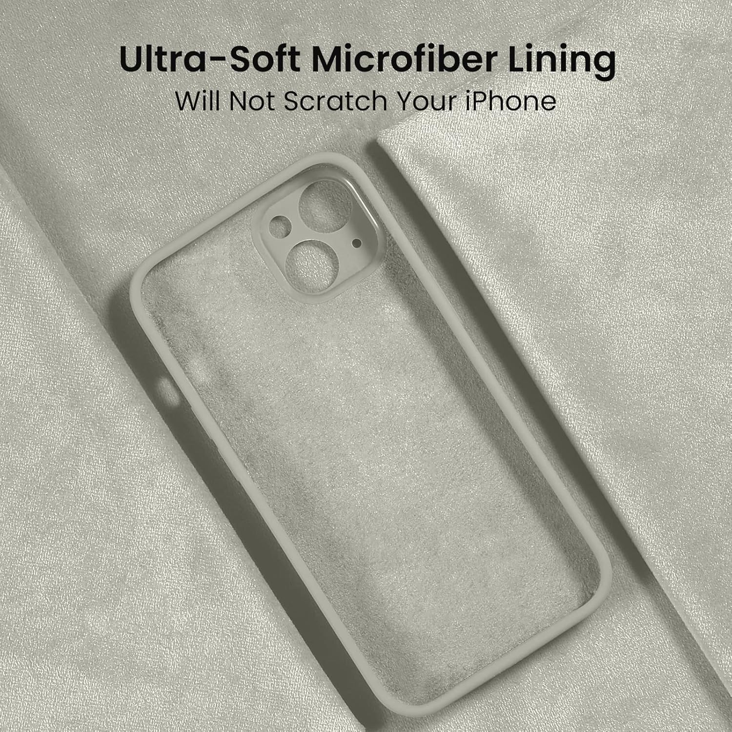 FireNova Funda para iPhone 14, funda de silicona mejorada protección de cámara con 2 protectores de pantalla, forro interior de microfibra suave