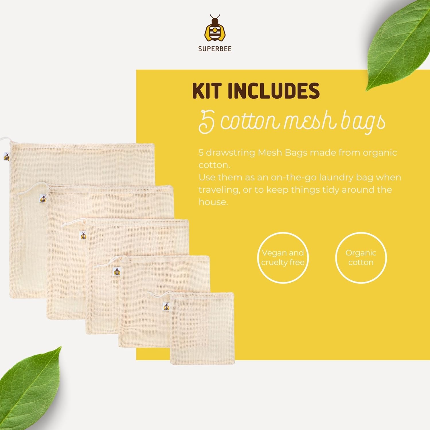SuperBee Kit de lavandería – Kit de viaje de lavandería ecológico – Ropa de lavandería para pieles sensibles sin químicos – Alternativa de