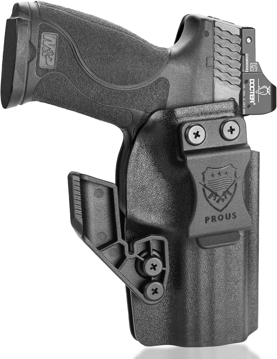 PROUS IWB Kydex Holsters Optics Cut & Claw Glock 1719264445(GEN 1-5) y G2332(GEN 1-4), Glock 4343X – No compatible con G43X MOS, Taurus G2CG3C, Sig