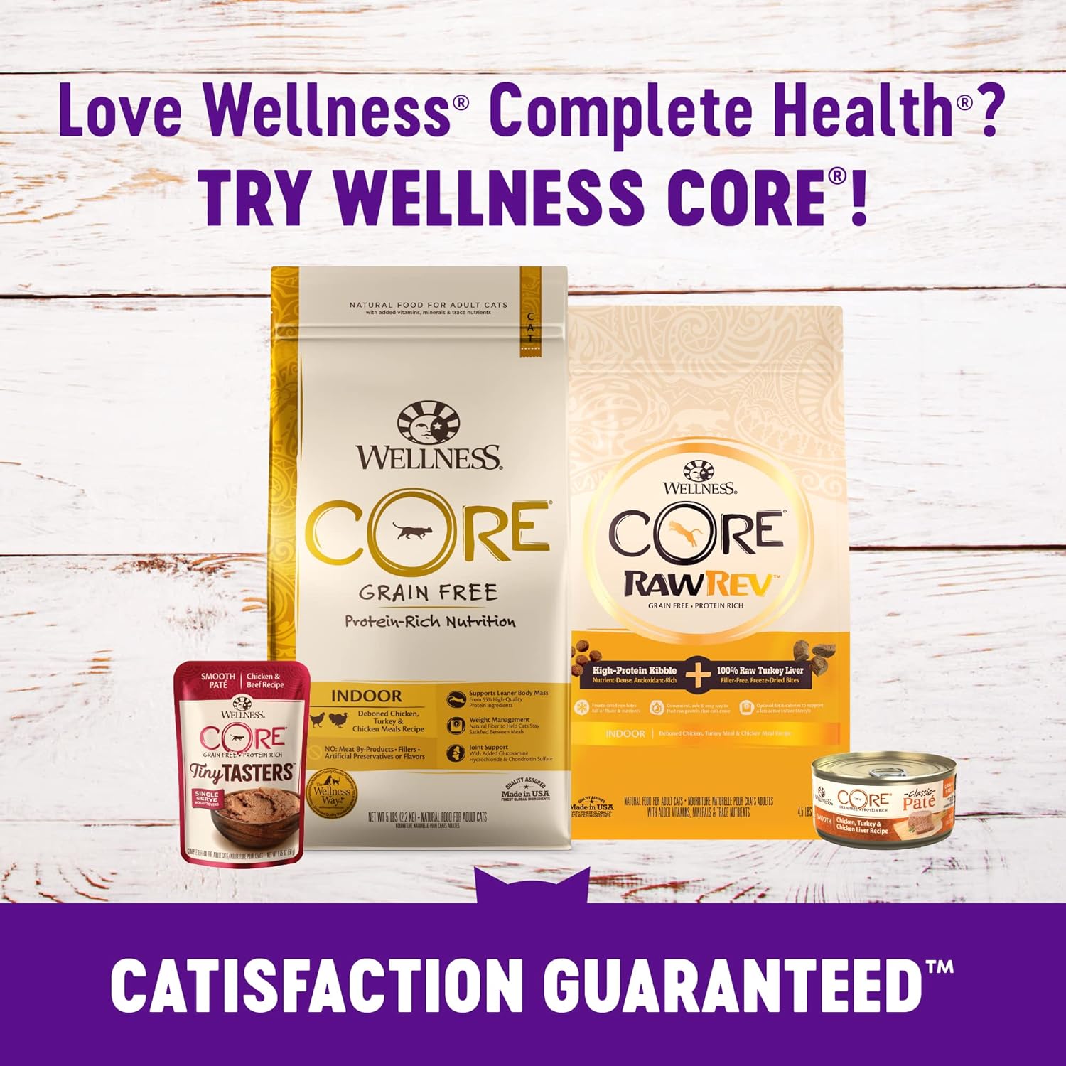 Wellness, Comida Completa para Gatos, Saludable, Natural, Libre de Granos, Seca.