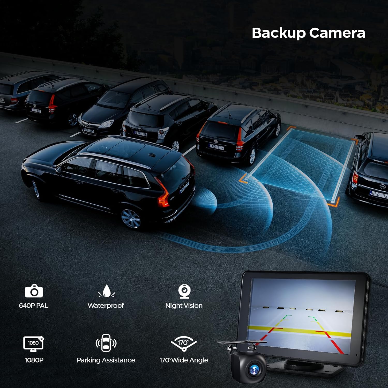 Apple Carplay portátil de 7 pulgadas, pantalla táctil inalámbrica de doble DIN, compatible con Apple Carplay y Android Auto, estéreo para automóvil
