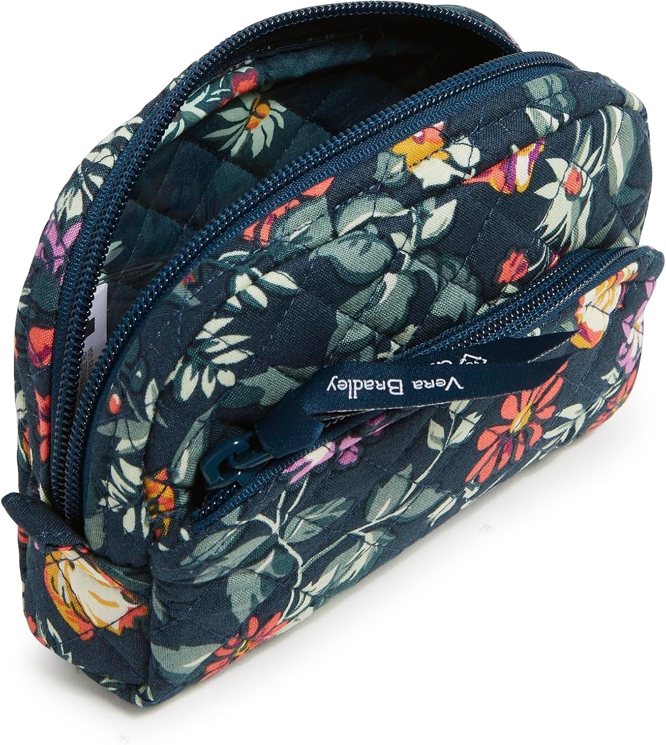 Vera Bradley Mini bolsa organizadora de maquillaje cosmético de algodón para mujer