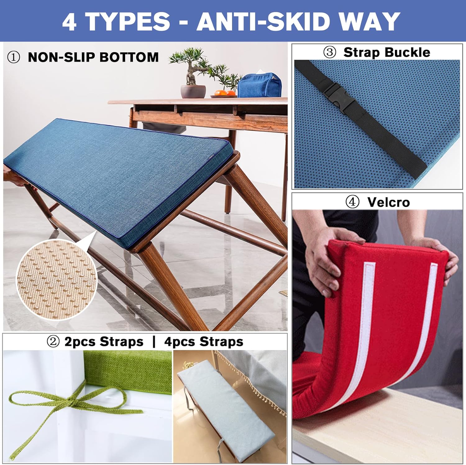 Cojín de asiento de banco de tamaño personalizado, cojín de asiento de patio para muebles, cojín para interiores y exteriores, inserto de espuma de