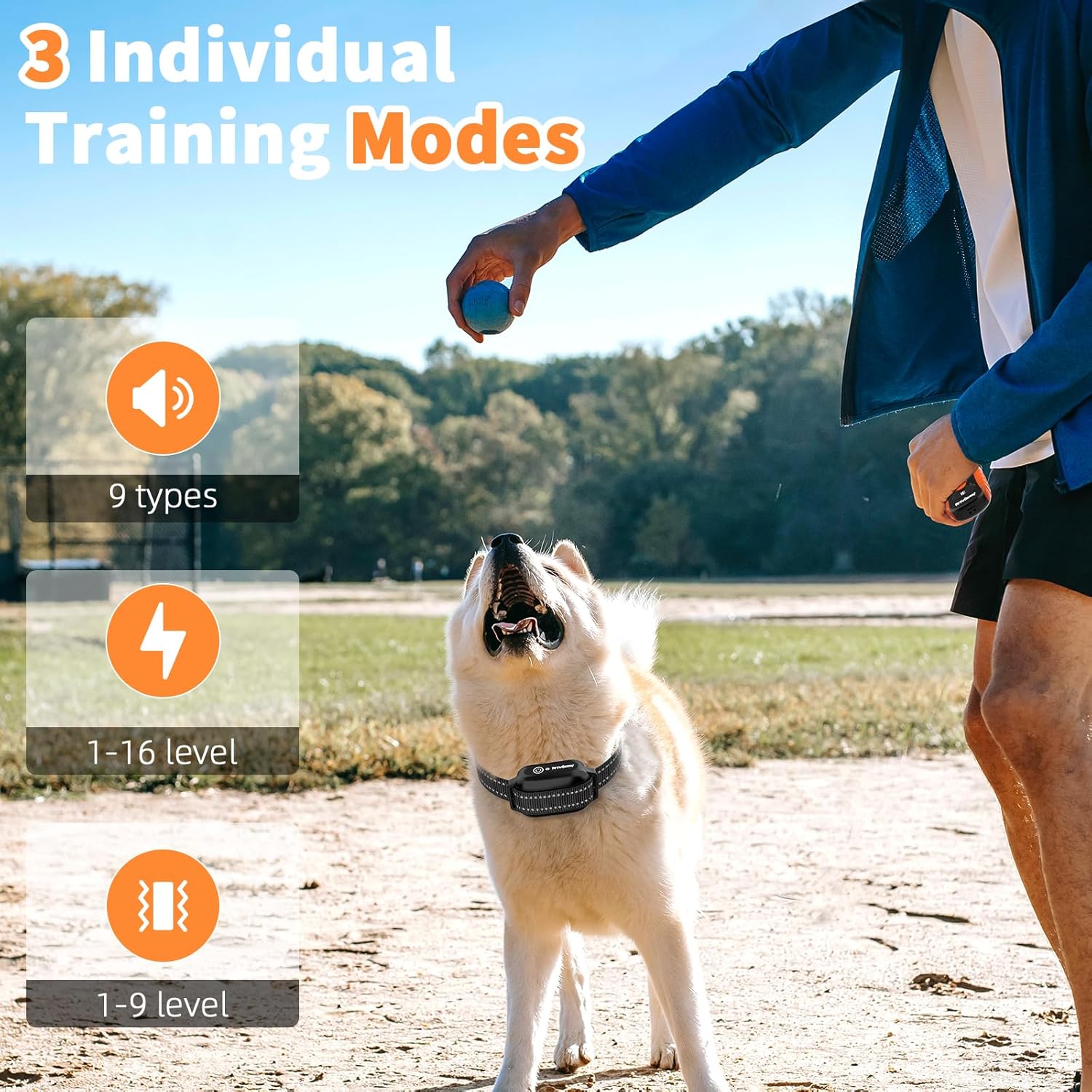 Collar de choque para perros para 2 perros collar de entrenamiento de perros de 3300 pies con control remoto actualizado IPX7 impermeable collar