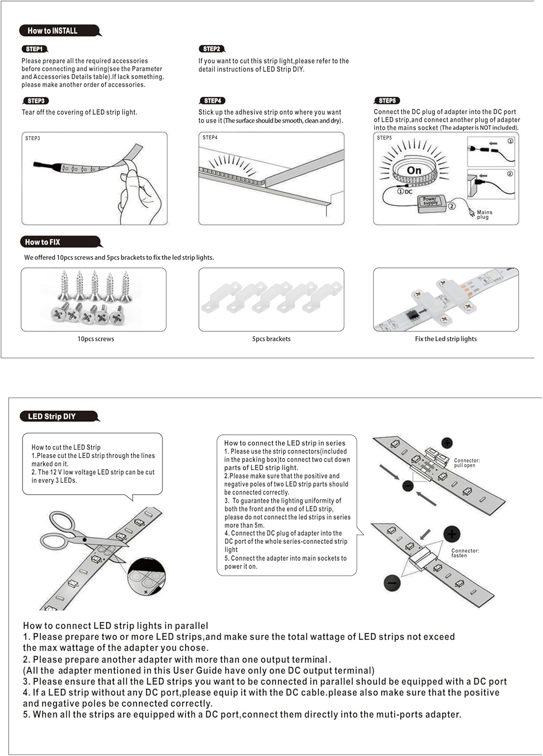 Tasodin RGBIC – Tira de luces LED para dormitorio, kit de tiras de luces LED que cambian de color con control remoto, 16.4 pies, 5050, flexible,