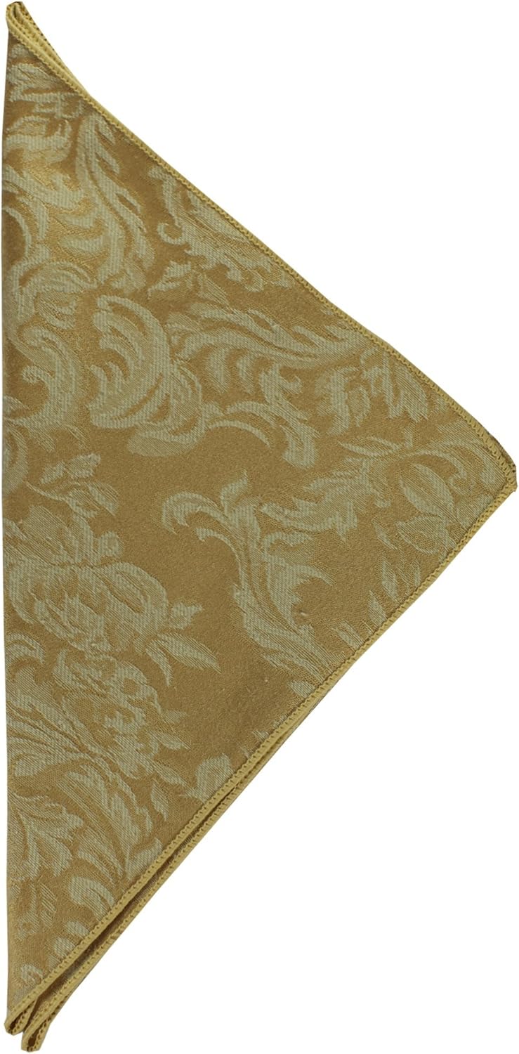 Ultimate Textile -1 docena- Servilletas Miranda de tela de damasco de 17 x 17 pulgadas Dijon Gold