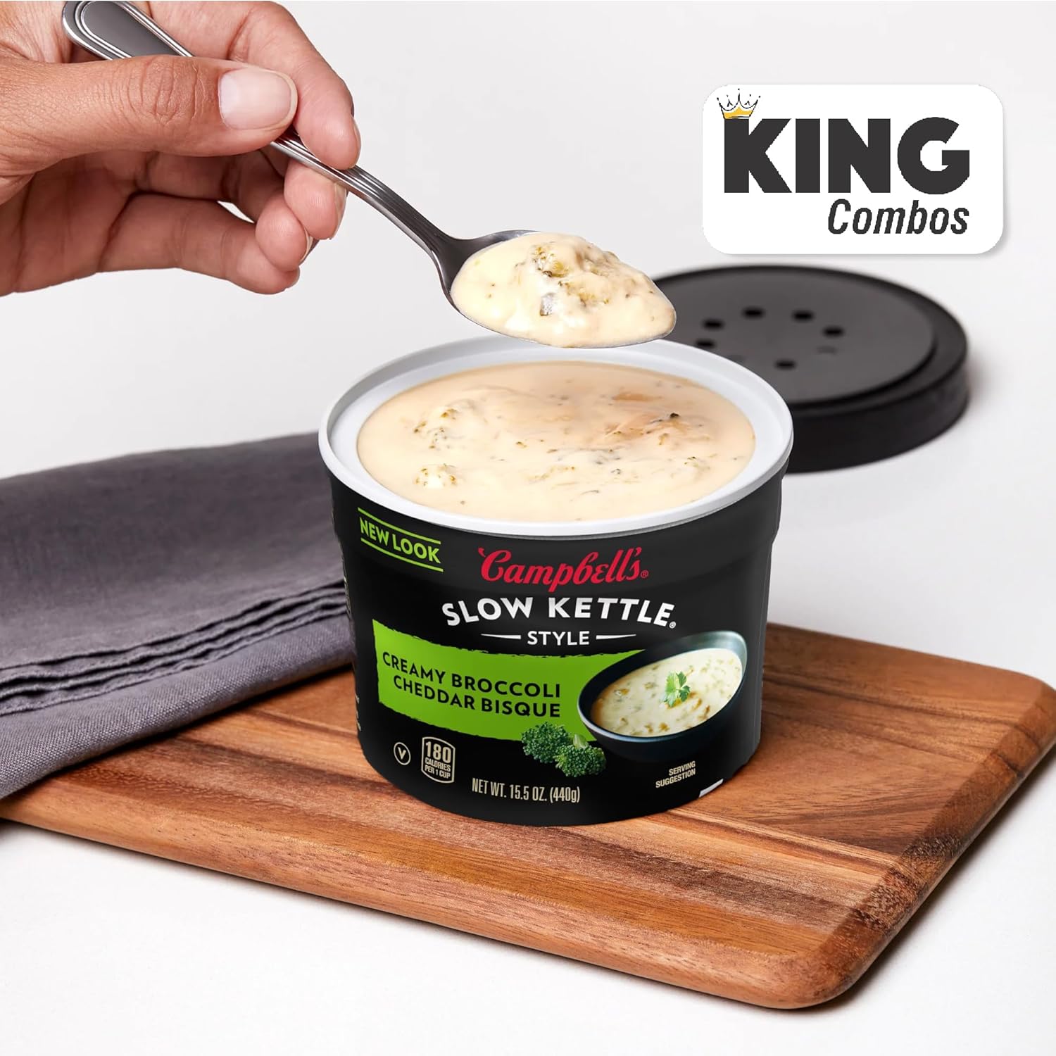 Campbell’s Slow Kettle Style – Bisque cremoso de brócoli cheddar, cuenco para microondas de 15.5 onzas (6)