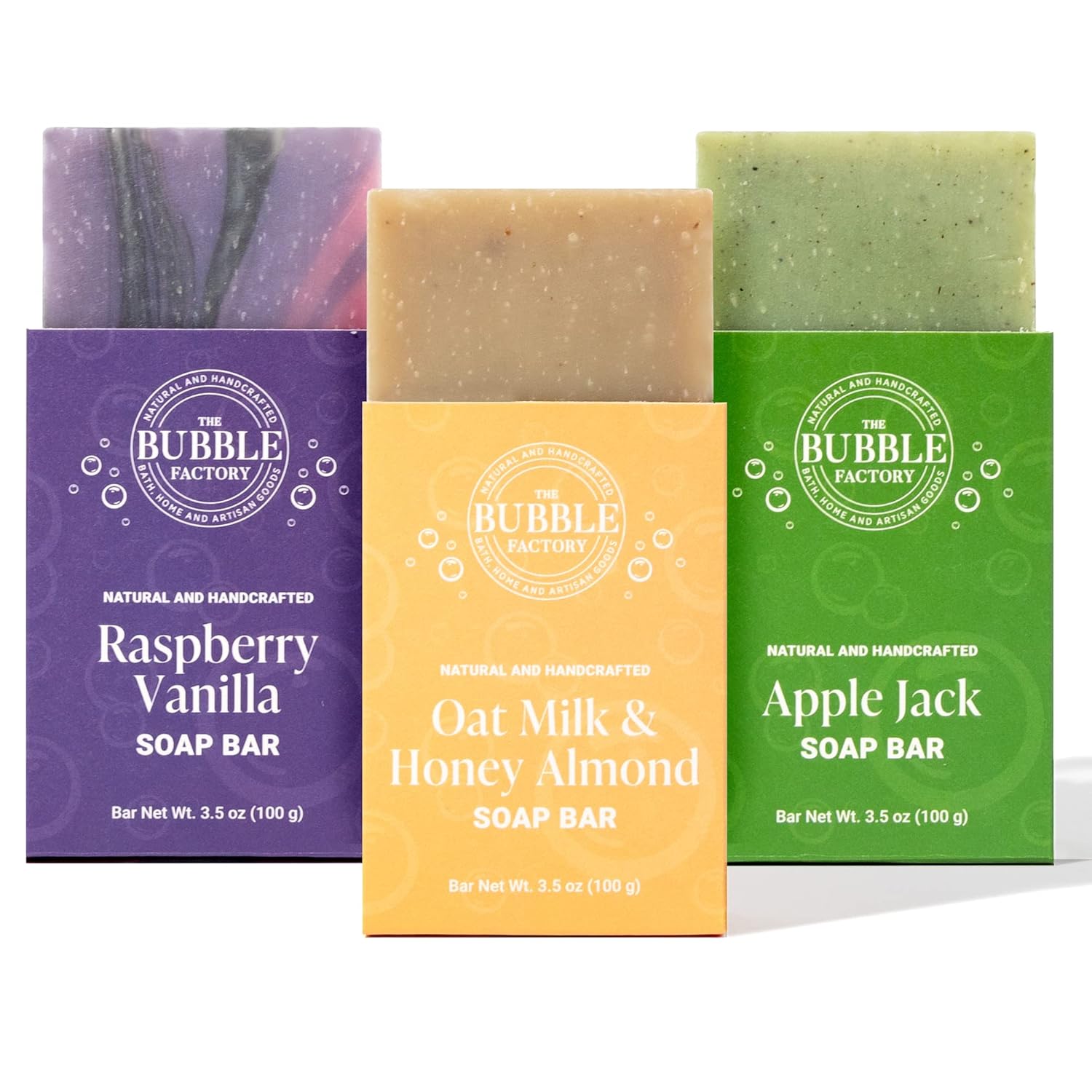 The Bubble Factory Foodie Collection – Hecho a mano en los Estados Unidos, sin aceite de palma, jabón en barra totalmente natural, paquete variado