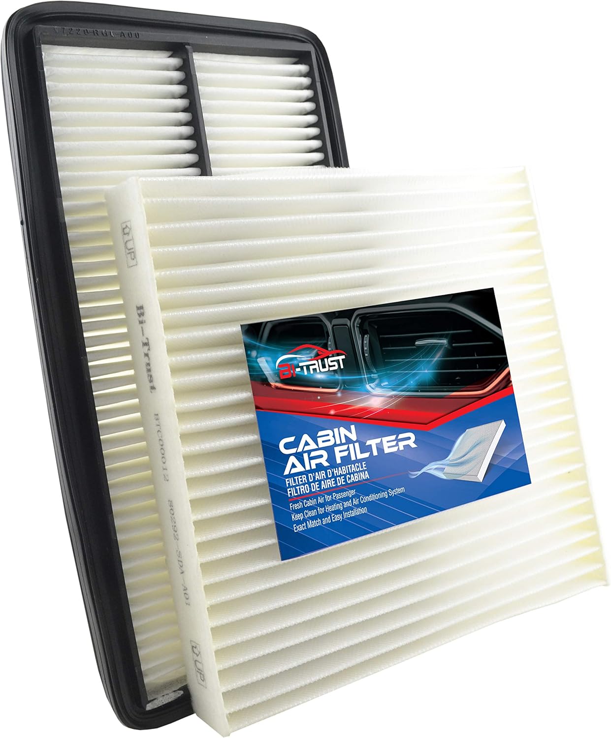 Filtro de aire de cabina de motor, repuesto para Honda Odyssey V6 3.5L 2005-2010, Acura Mdx V6 3.7L 2007-2009, paquete de 2