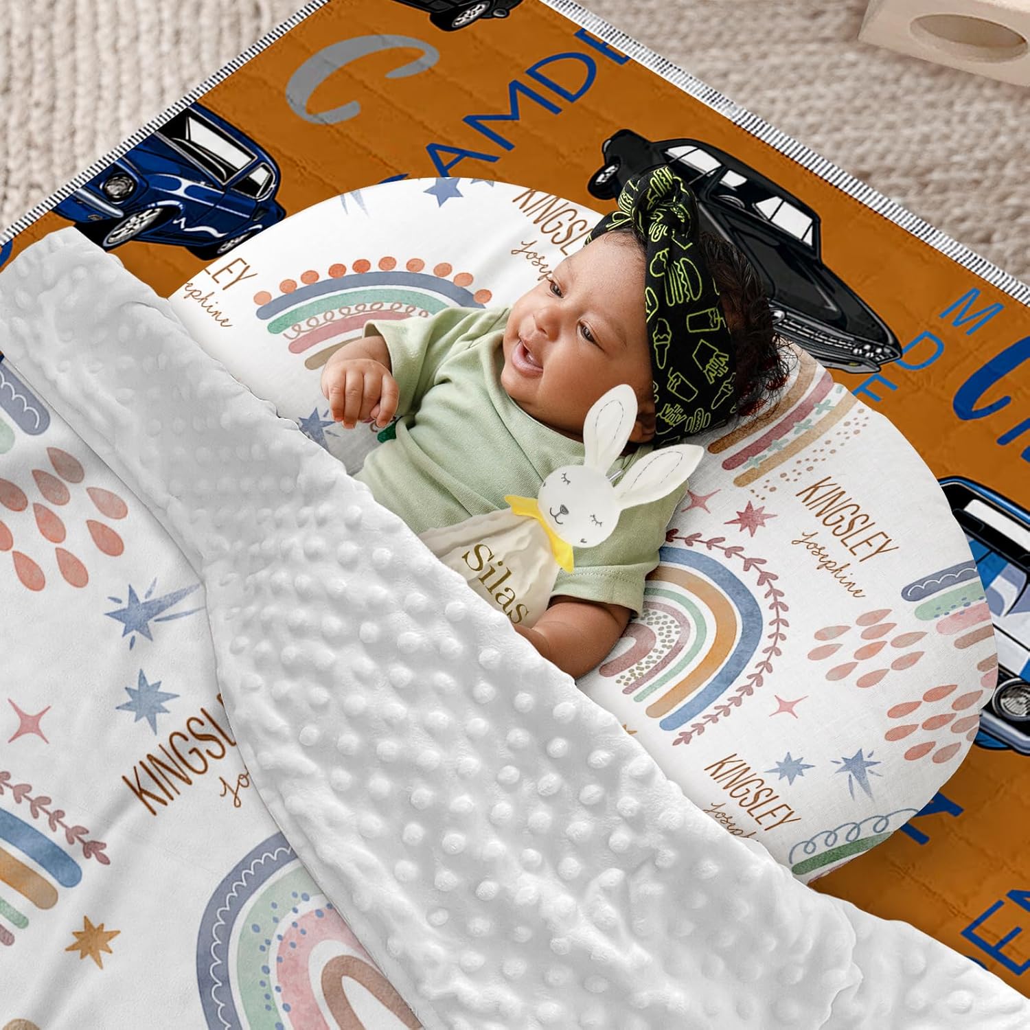 Alfombrillas de juego personalizadas para bebé alfombrilla plegable personalizada para gatear para niños pequeños, alfombra de juego para bebé de 43