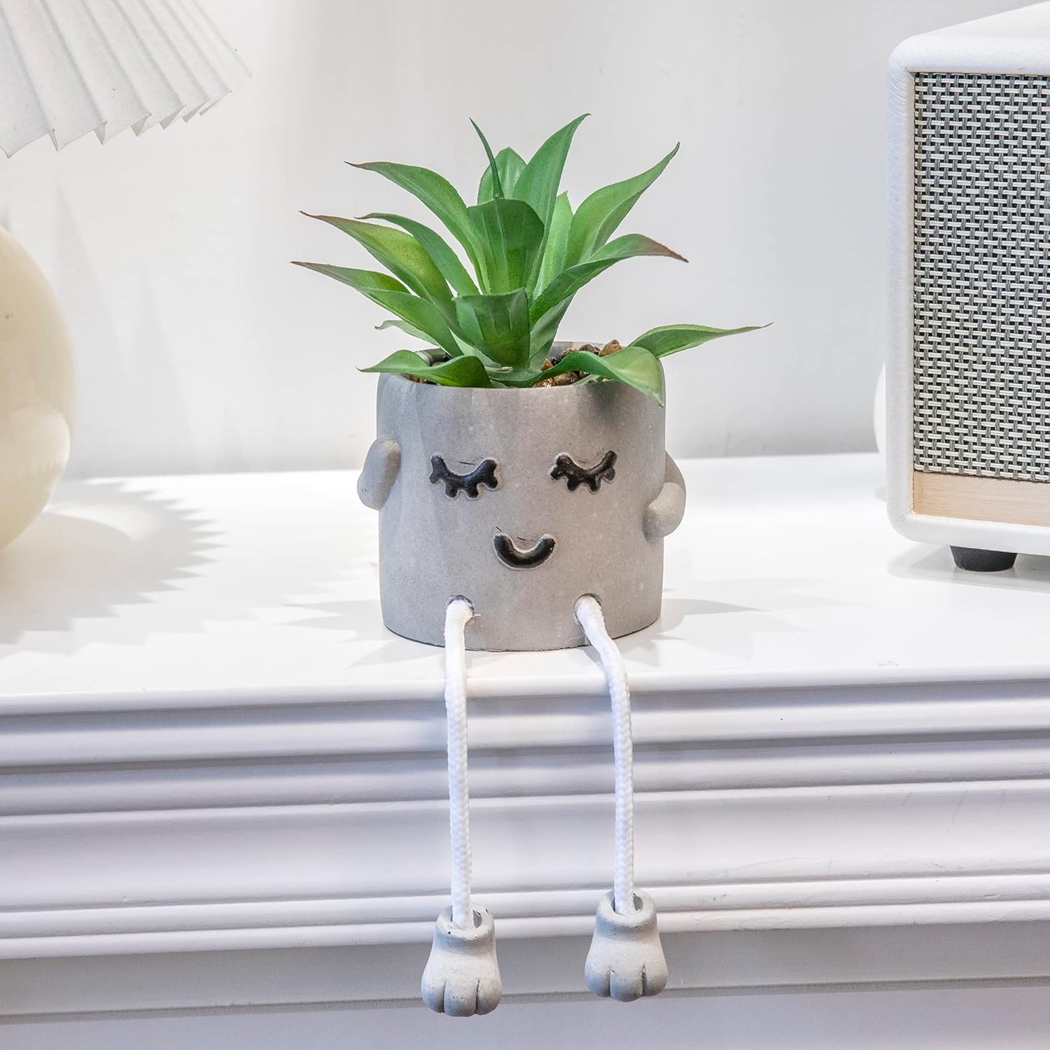 3 piezas de bonitas plantas artificiales para decoración de oficina para mujeres y hombres, pequeñas plantas falsas para dormitorio y baño, bonita