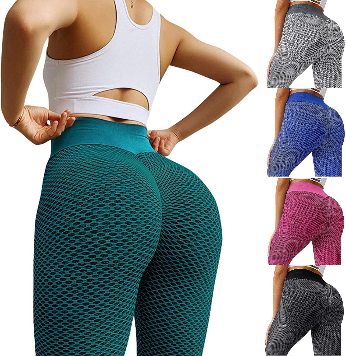 Leggings para mujer, pantalones de yoga de cintura alta, control de abdomen, adelgazantes, leggings de entrenamiento, correr, levantamiento de