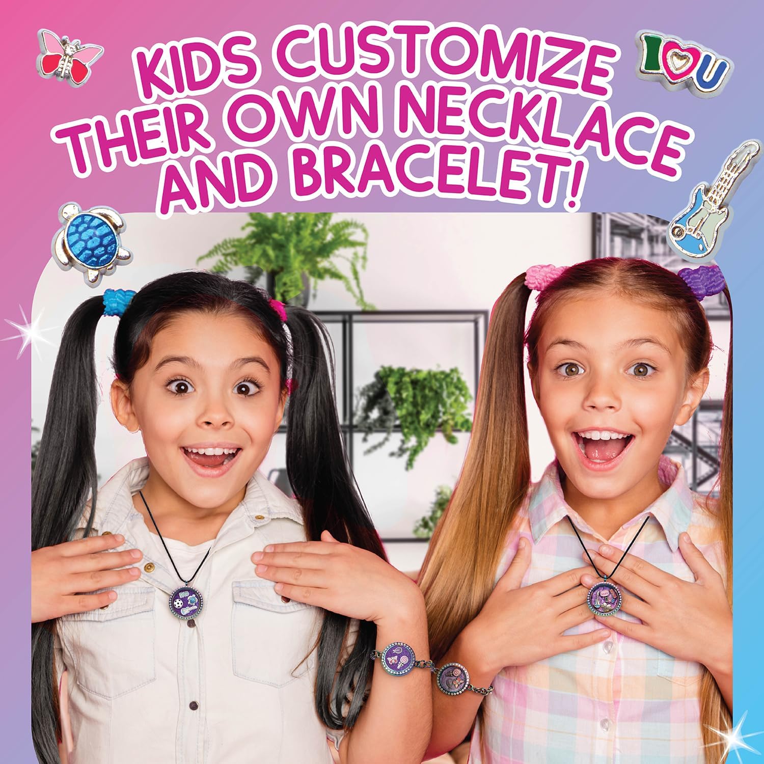 PURPLE LADYBUG CharmWow – Kit de fabricación de joyas para niños, manualidades divertidas para niñas de 4 a 8 años y gran regalo de cumpleaños para