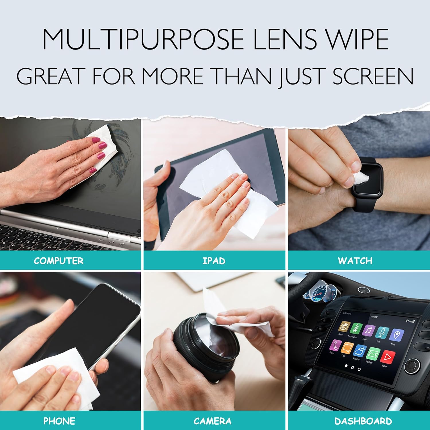 Toallitas limpiadoras de pantalla para dispositivos electrónicos, toallitas de limpieza de lentes para lentes, cámara, tabletas, teléfonos