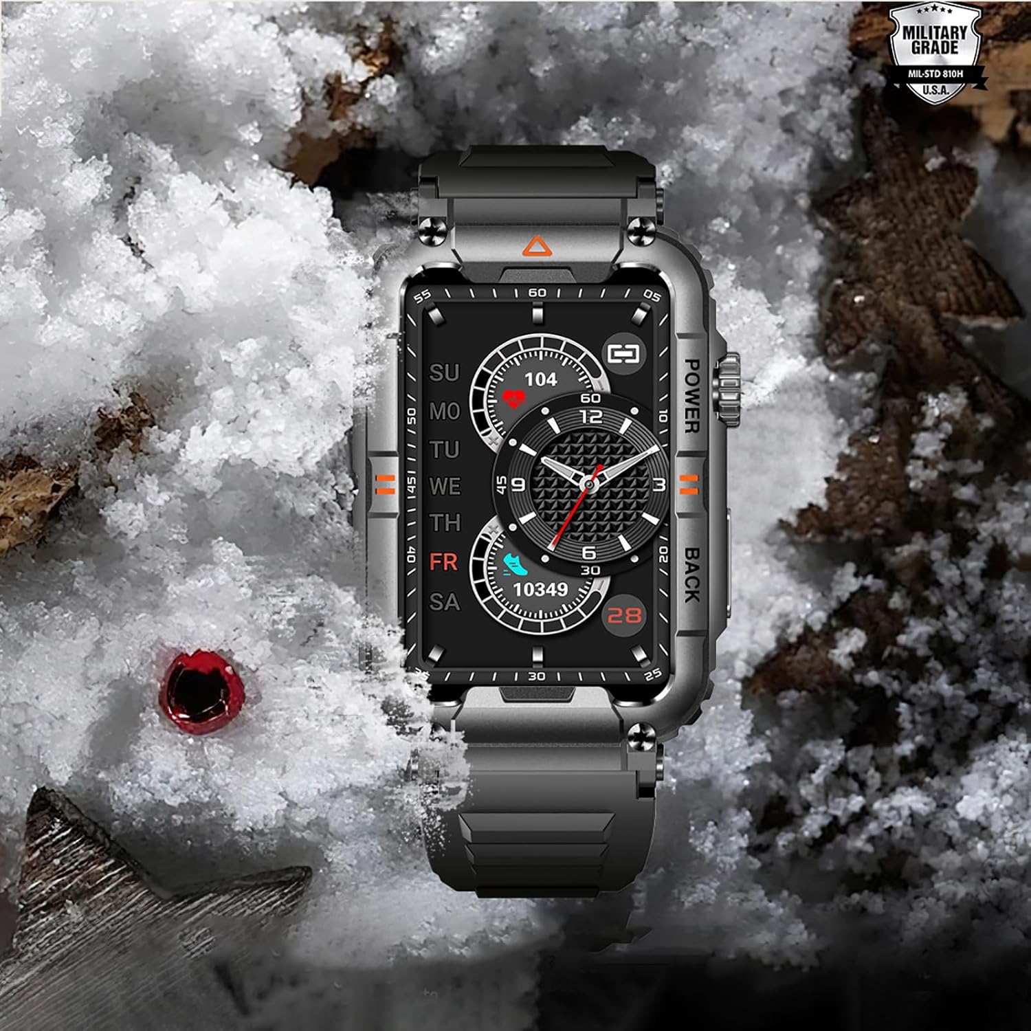 niolina Reloj inteligente para teléfonos Android iOS con respuesta y llamadas de 1.57 pulgadas, monitor de fitness HD para hombres, con contador de