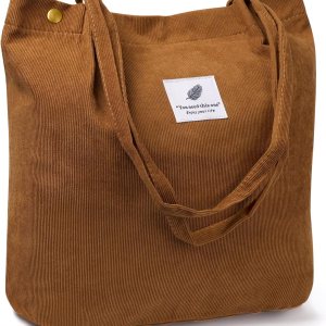 Ndeno Bolsas de mano para mujer, bolsa de hombro de pana con bolsillo interior para trabajo, playa, almuerzo, viajes, compras, bolsos Ndeno Bolsas de mano para mujer, bolsa de hombro de pana con bolsillo interior para trabajo, playa, almuerzo, viajes, compras, bolsos