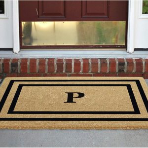 Tapete personalizado con monograma de fibra de coco para puerta delantera, entrada al aire libre, decoración de porche de lujo, tapete Tapete personalizado con monograma de fibra de coco para puerta delantera, entrada al aire libre, decoración de porche de lujo, tapete