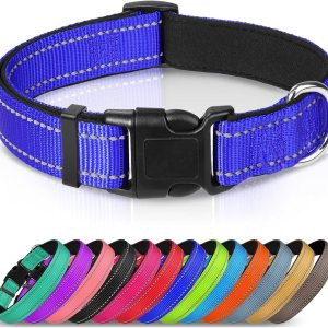 Joytale – Collar reflectante para perro, de neopreno suave y acolchado, de nailon transpirable, para mascotas, ajustable para cachorros y perros Joytale – Collar reflectante para perro, de neopreno suave y acolchado, de nailon transpirable, para mascotas, ajustable para cachorros y perros