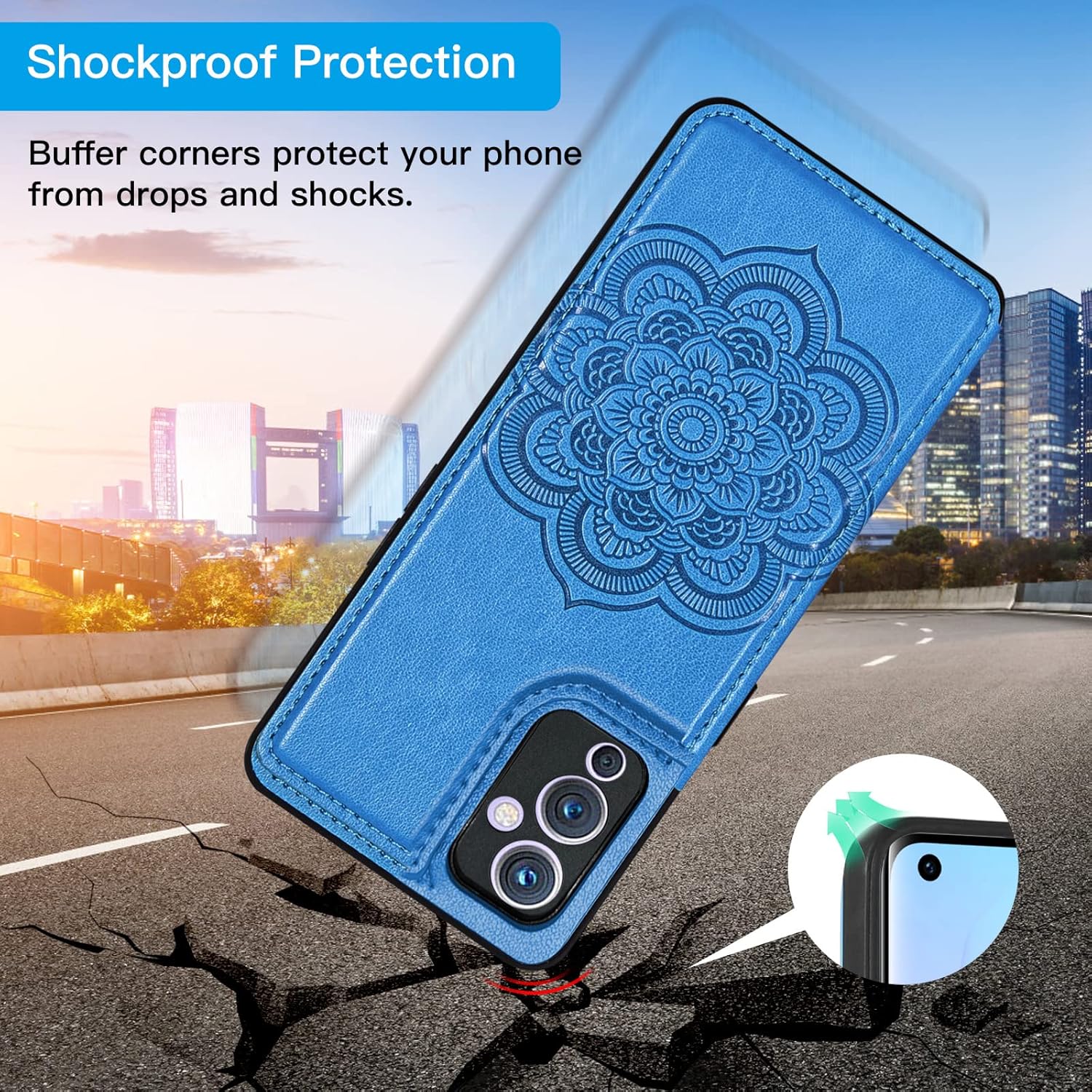 Asuwish Funda de teléfono para OnePlus 9 OnePlus9 5G Funda tipo cartera con protector de pantalla de vidrio templado y soporte para tarjetas de