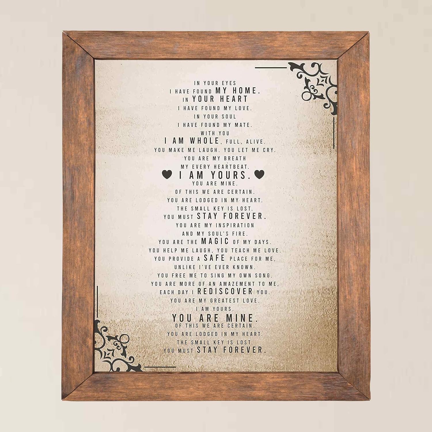 I Have Found My Home- Romantic Love Poem Wall Art – Spiritual Love & Marriage Wall Decor Poster, Emotional Home Decor for Spouse, Partner,