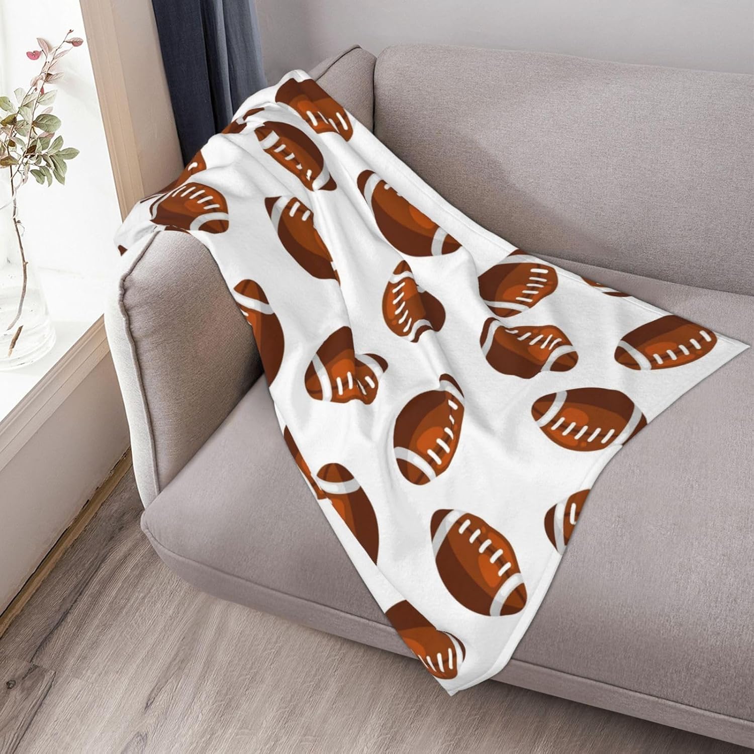 Manta de fútbol para mujer, suave manta de forro polar de verano, lavable, manta ligera de viaje para sofá, cama, sillón durante todas las