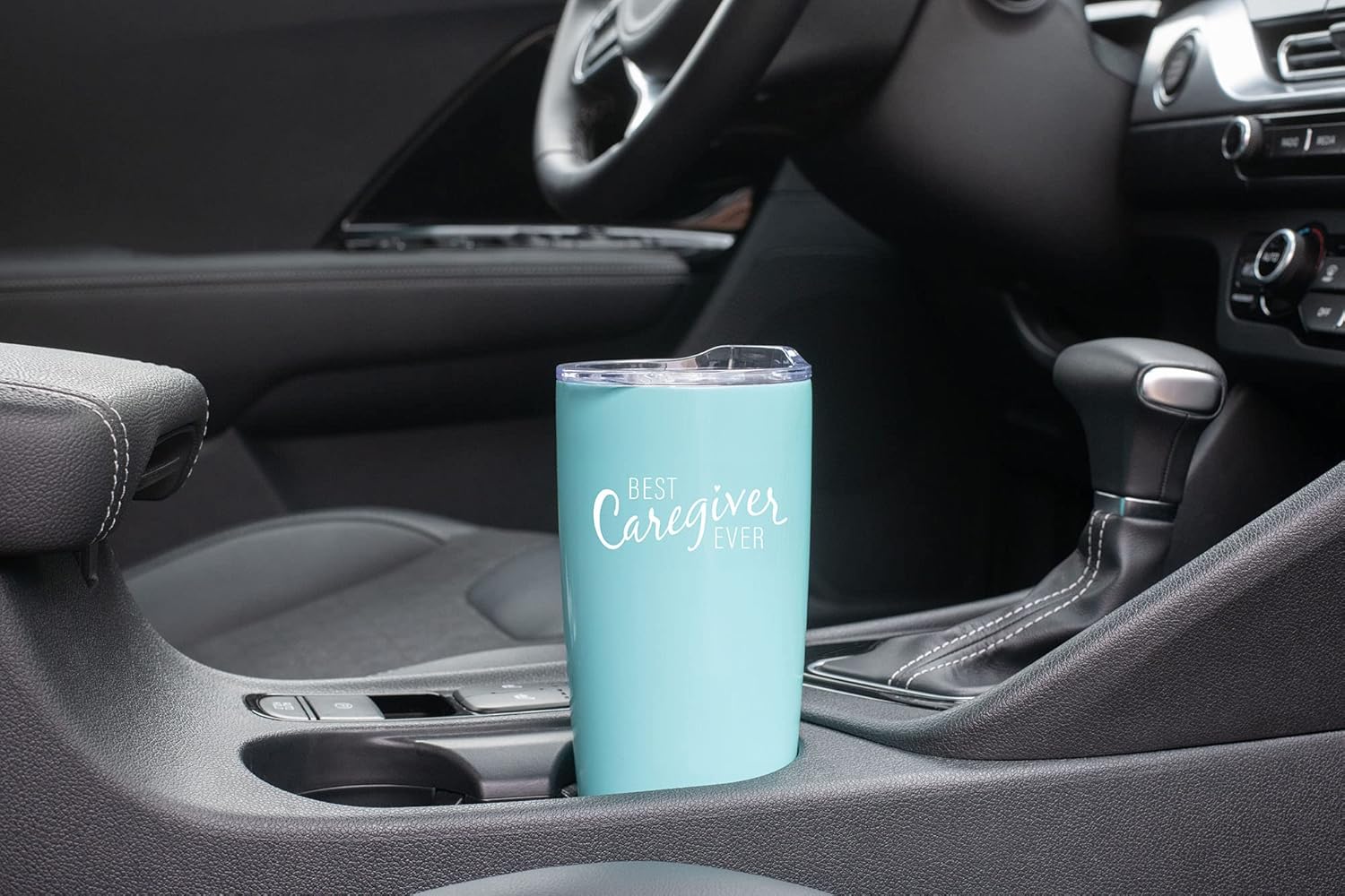 Elanze Designs Best Caregiver – Vaso de viaje de acero inoxidable de 30 onzas