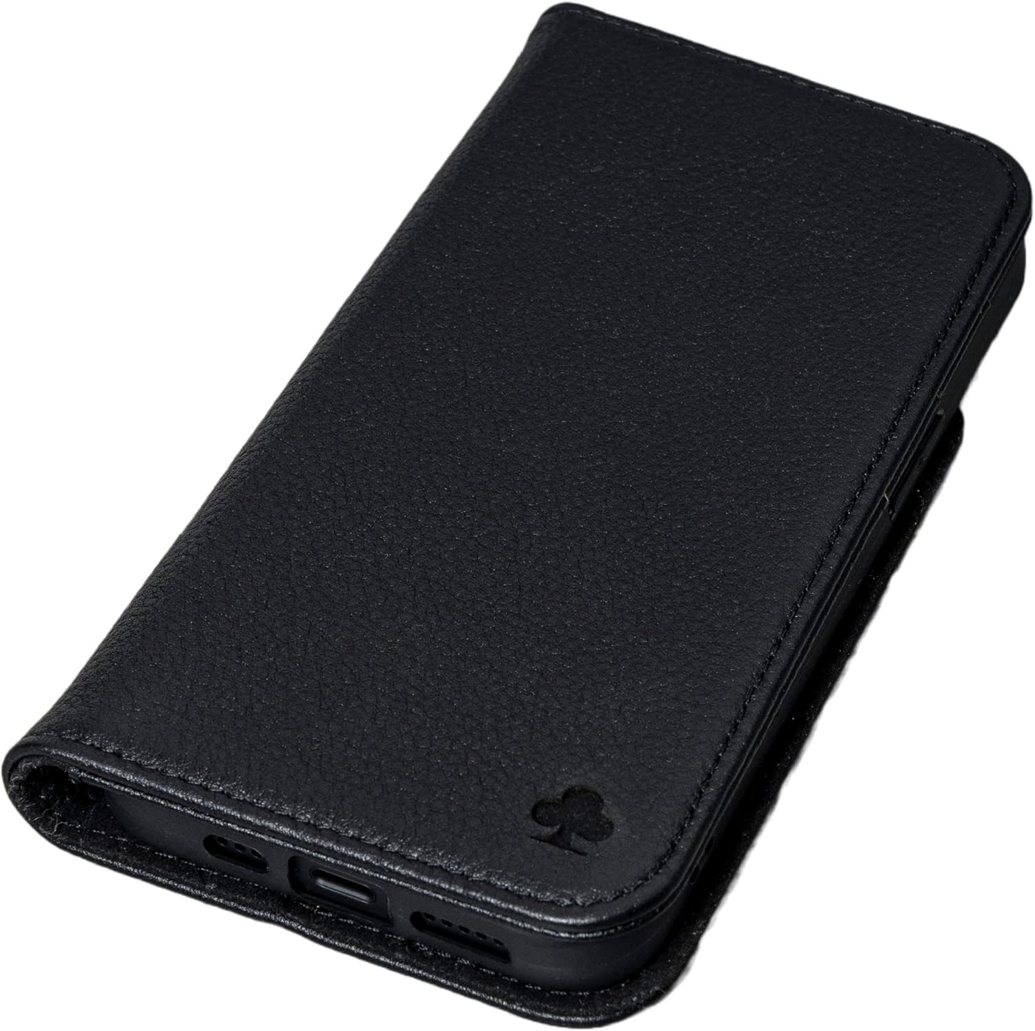 Porter Riley – Funda de cuero para Samsung Galaxy S20. Funda de piel auténtica con soporte, carteracubierta (negro puro)