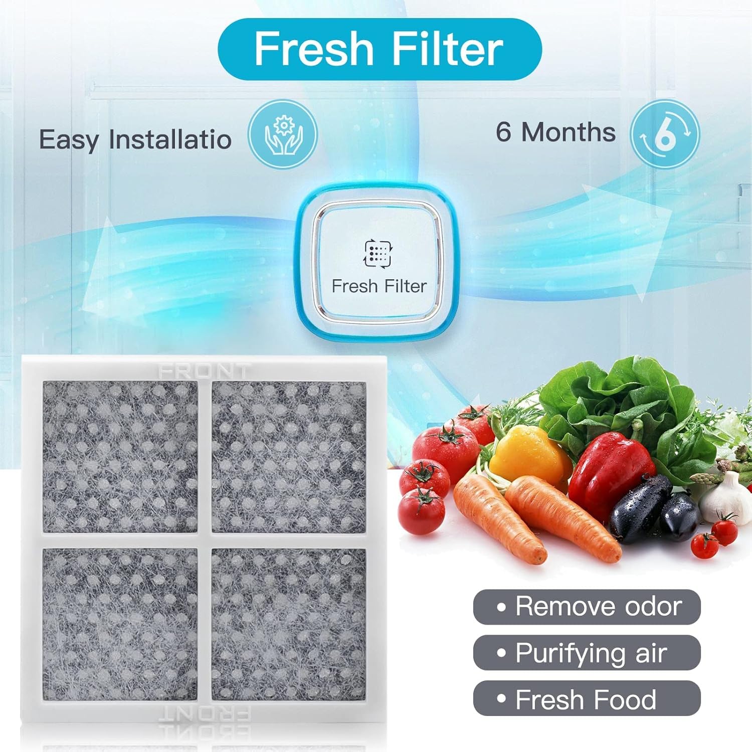 SEISSO Filtro de aire de repuesto para refrigerador LG LT120F, modelo compatible con Kenmore 46-9918, filtro de aire 9918,795 y LG ADQ73214404,