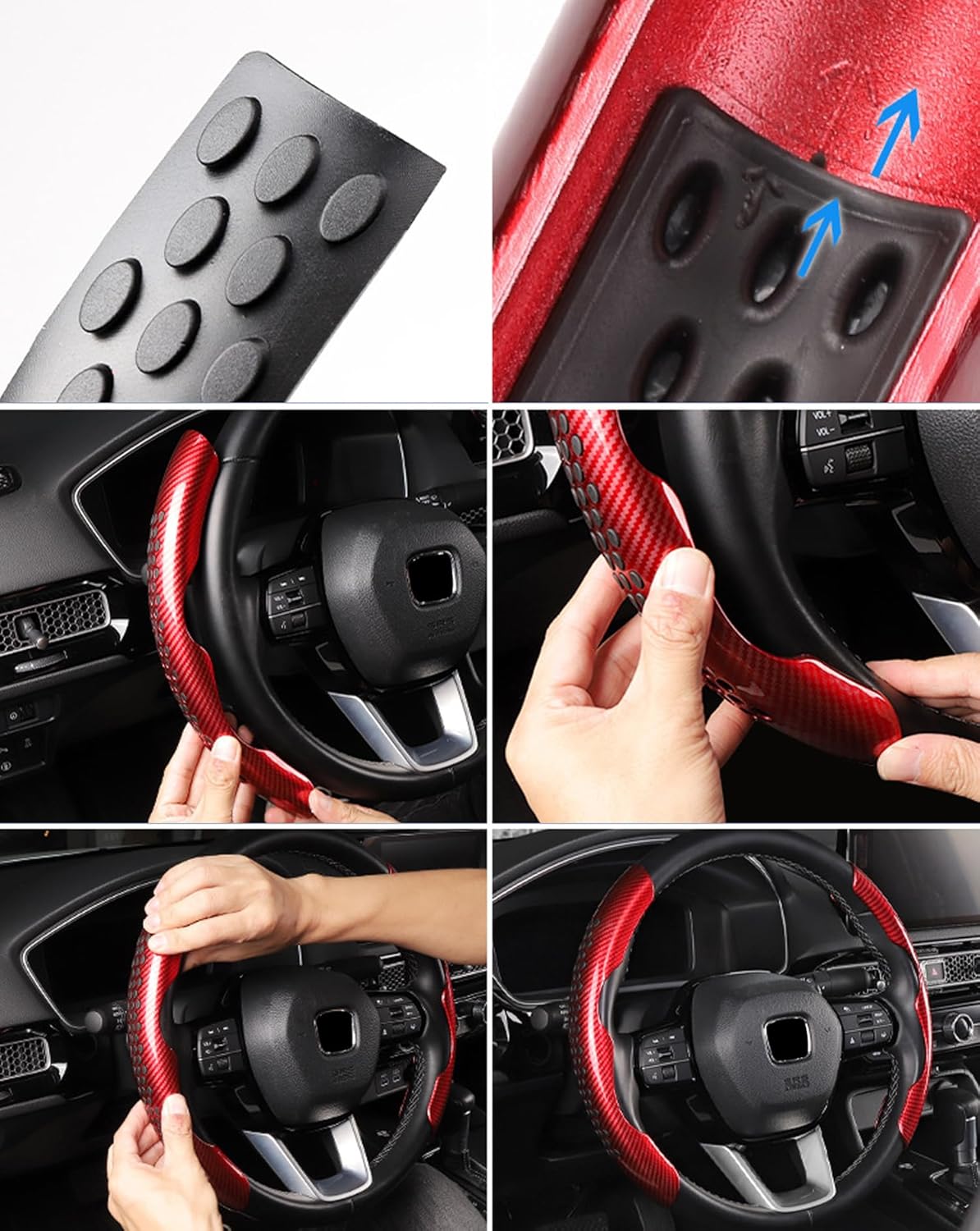 HIGH FLYING Para Honda CRV CR-V 2023 2024 Accesorios para el interior del automóvil, decoración del volante, antideslizante, antideslizante, ABS,