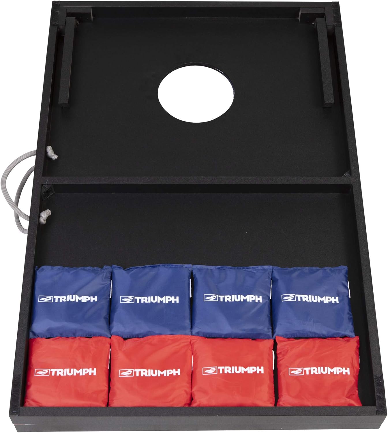 Juegos prémium de 2 x 3 para jugar al cornhole, opciones LED disponibles, 8 bolsas de granos para lanzar y también incluye los tableros de cornhole