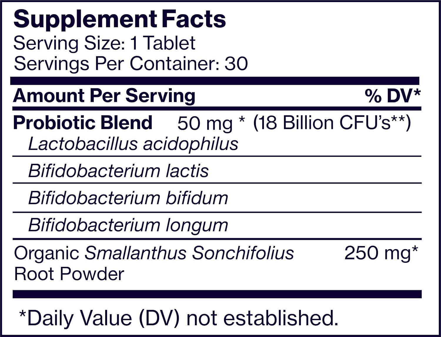 Sunbiotics Tummy Tabs – Probiótico de vainilla con prebióticos 18 mil millones de UFC, 4 cepas probióticas, suplemento probiótico diario, sin OMG,