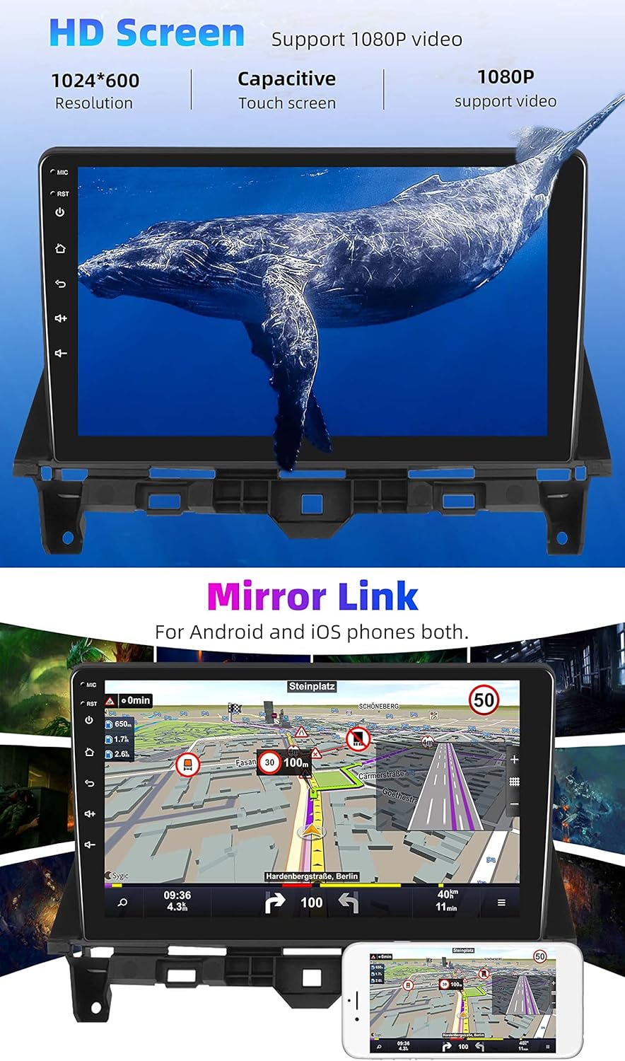 UNITOPSCI 2G 32G Android Car Stereo Radio para Honda Accord 8th 2008 2009 2010 2011 2012 2013 GPS Unidad principal de navegación WiFi 10.1 pulgadas