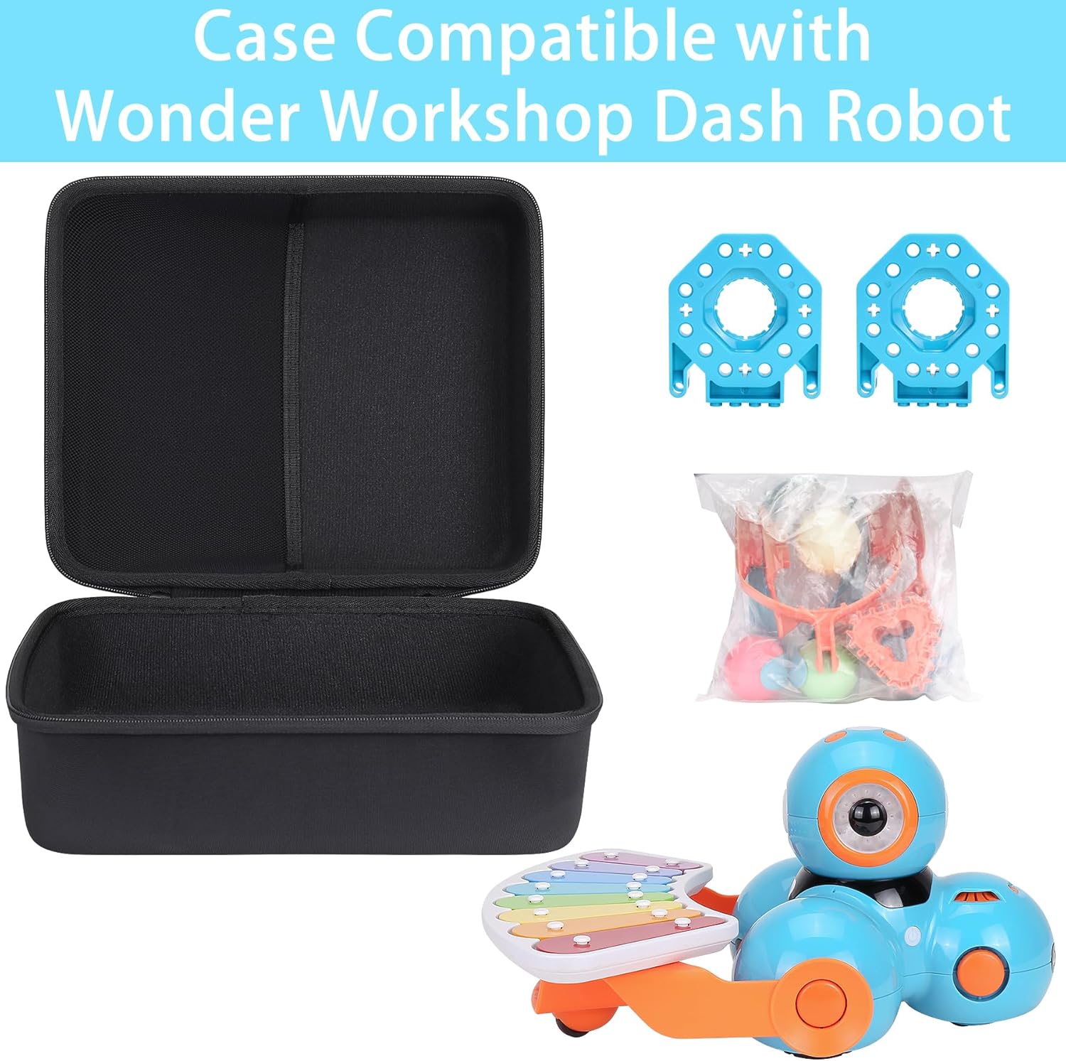 co2CREA Funda de viaje rígida de repuesto para robot Wonder WorkshopKit de creatividad de puntosxilófonolanzador (estuche para kit de creatividad