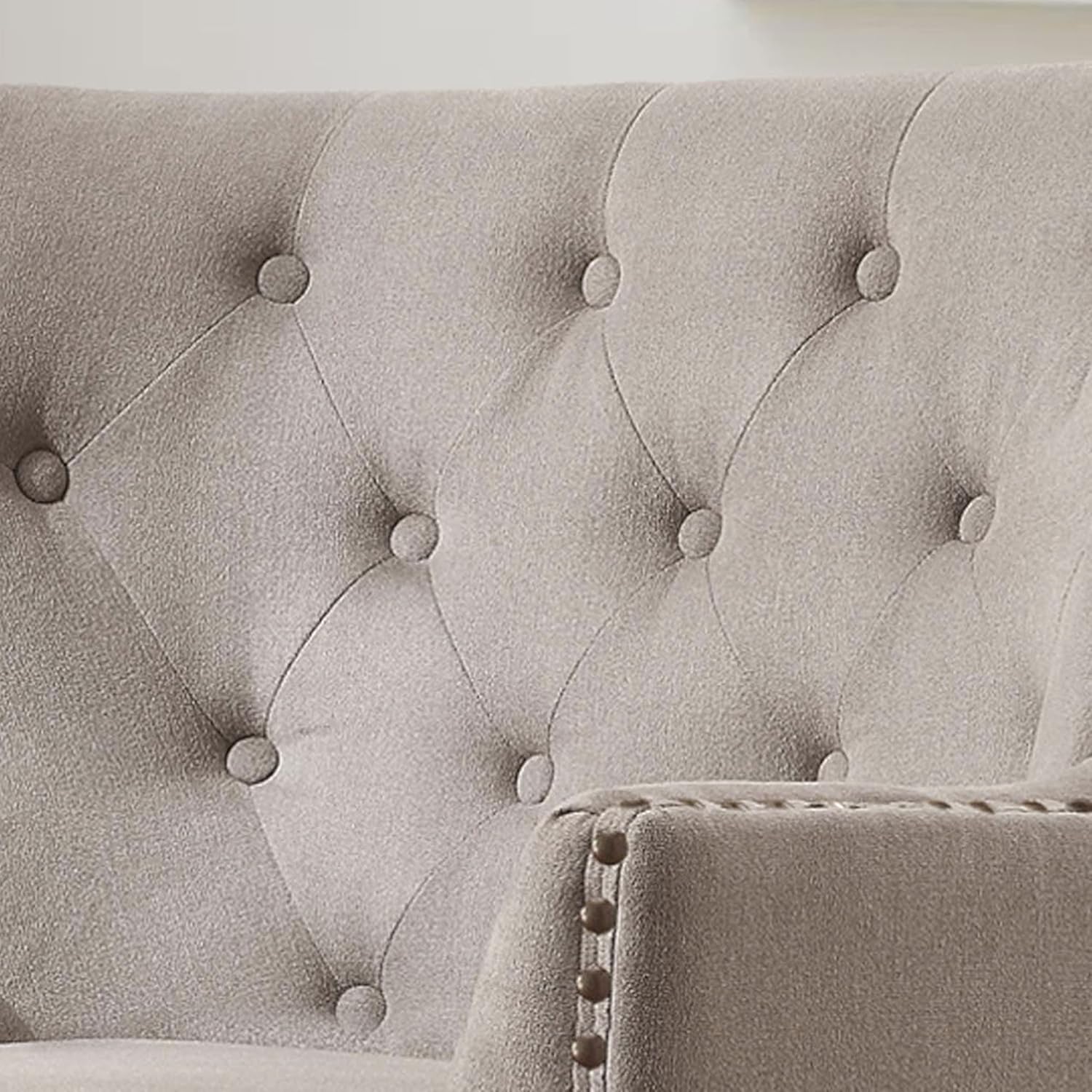 Rosevera Atlas Mid-Century – Silla decorativa tapizada con brazo de salón con cojín suave para sala de estar, dormitorio, espacios pequeños,