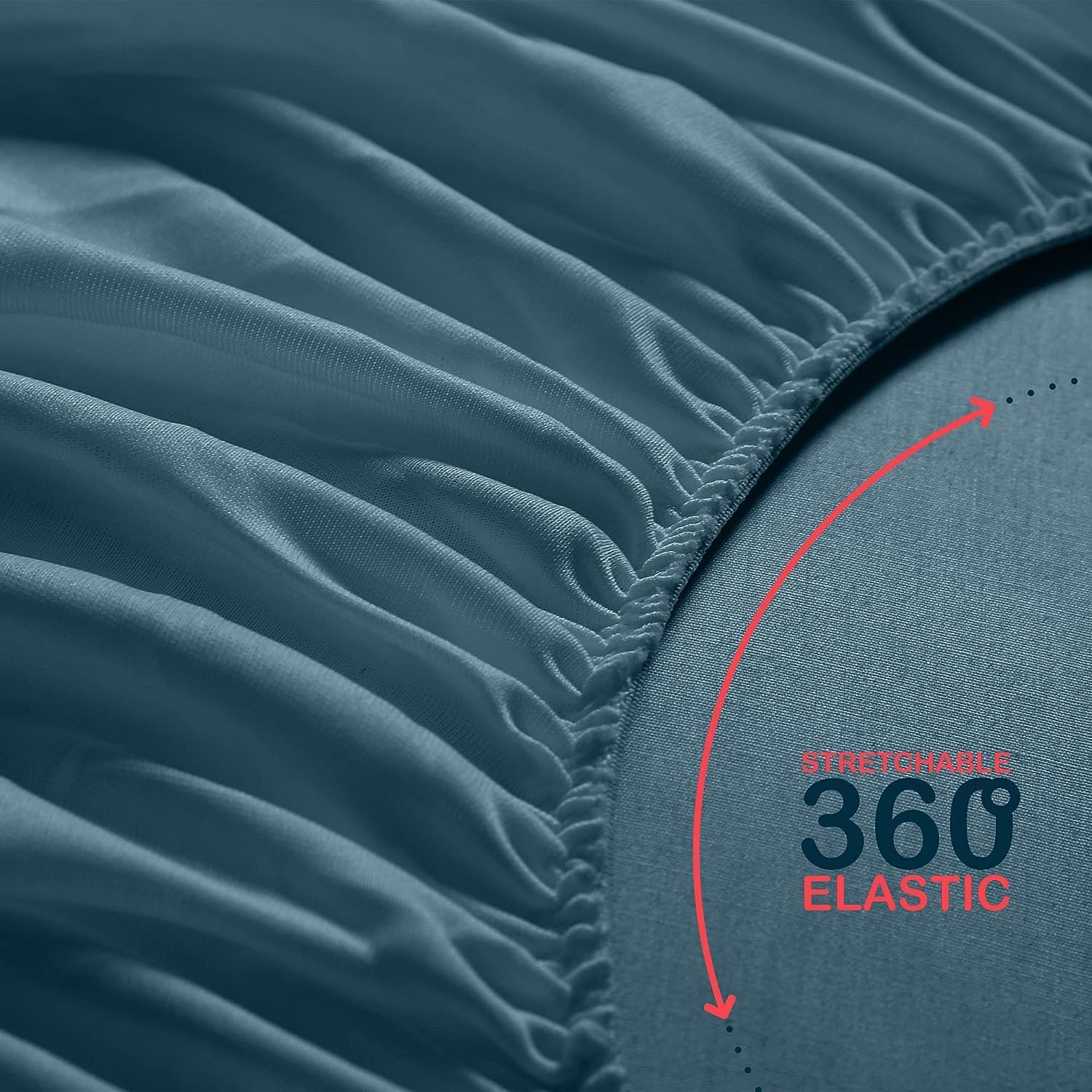 Lux Decor Collection – Sábana bajera de hasta 16 pulgadas de profundidad, sábana bajera de microfibra cepillada ultrasuave, resistente a las